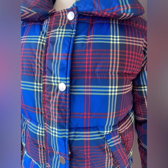 Forever 21 Plaid Puff Jacket - sz Small/Medium - Picture 6 of 9